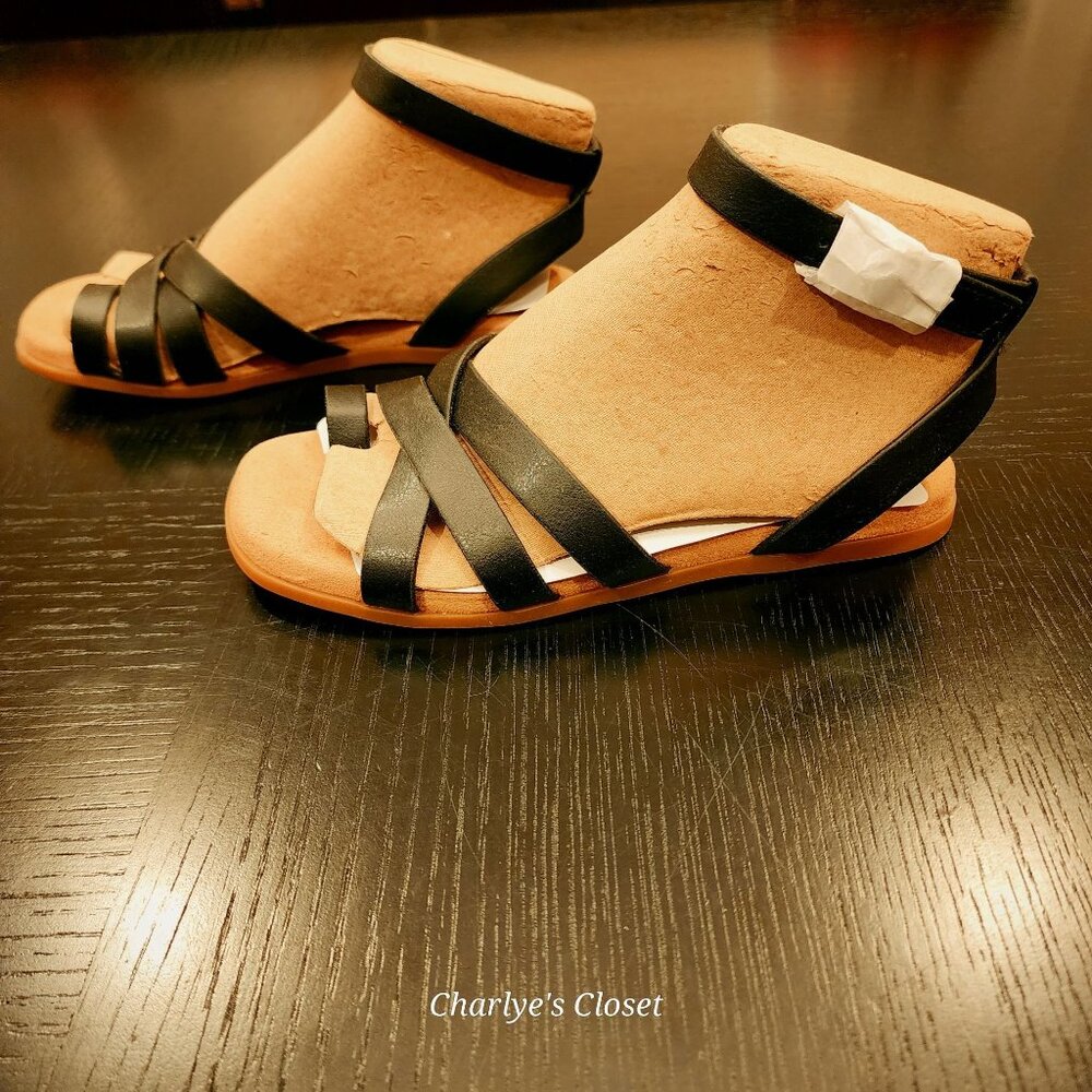 Style & Co. Parnikka Vegan Leather Criss-Cross Boho Slingback Sandals‎ Sz.5.5